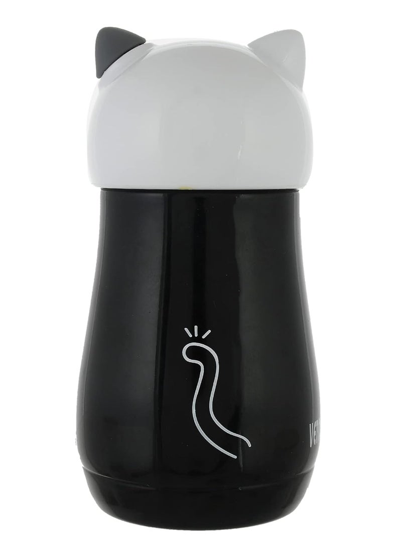 Kuber Industries Kuber Industries Small Kids Water Bottle, Vacuum Insulated Bottle for 24 hrs Cooling & Warm, 280ml (Black), Standard  - Image 4