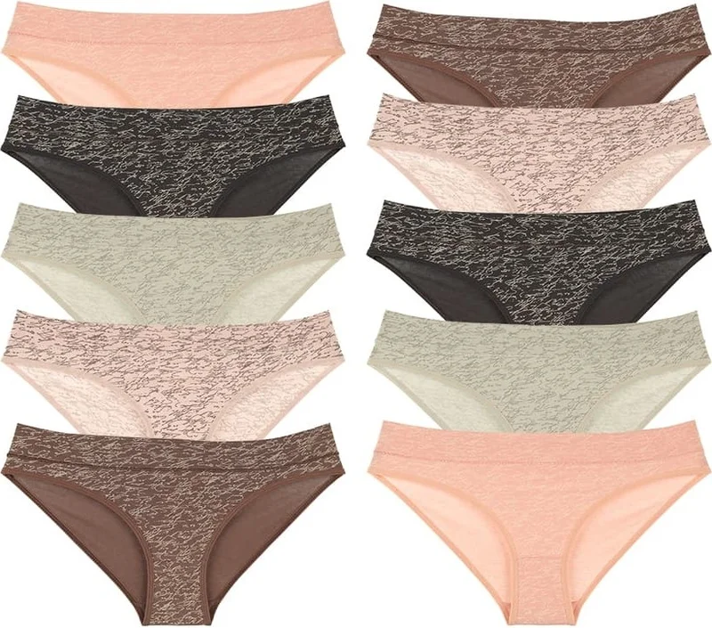 دونيلا 10-Piece Colorful Women's Panties - 181108