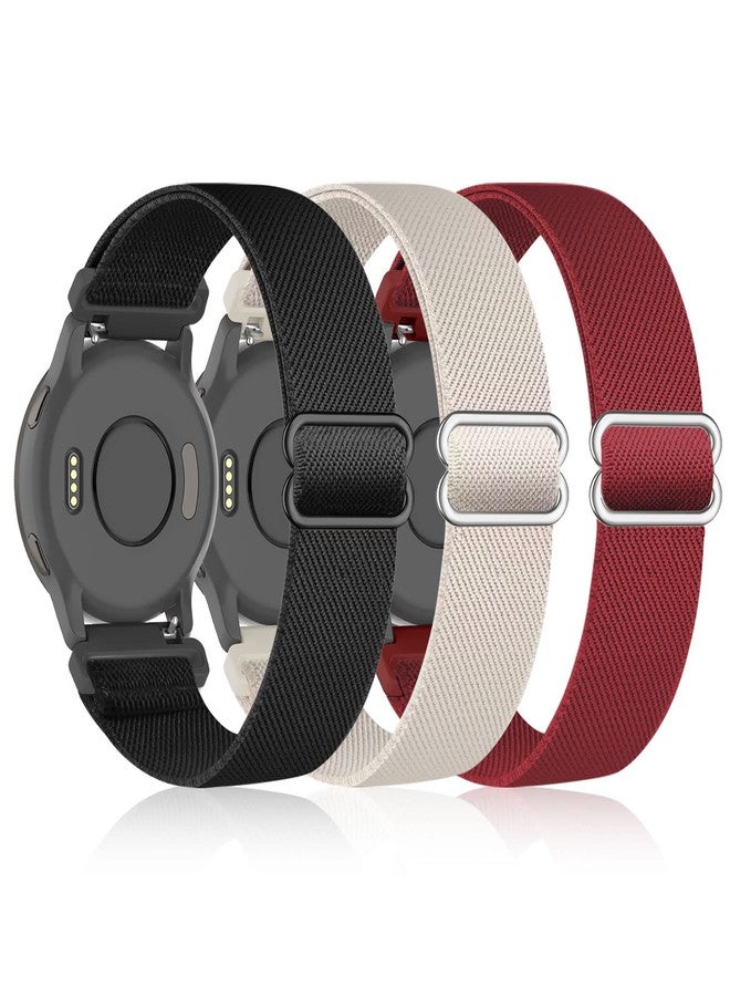 Bolesi 3 Pack 18mm Stretchy Nylon Watch Bands for Garmin Venu 2S/Venu 3S/Venu 4 41mm, Quick Release Wristband Loop Elastic Strap for Vivoactive 4S/ Vivomove 3S/Forerunner 265s/255s Men Women - Image 1