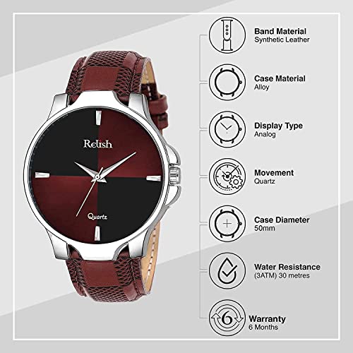 Relish Analogue Men's & Boy's Watch, Belt, Sunglasses and Wallet Combo for Gifts Brown | Diwali Gift | Gift for Mens - Image 3