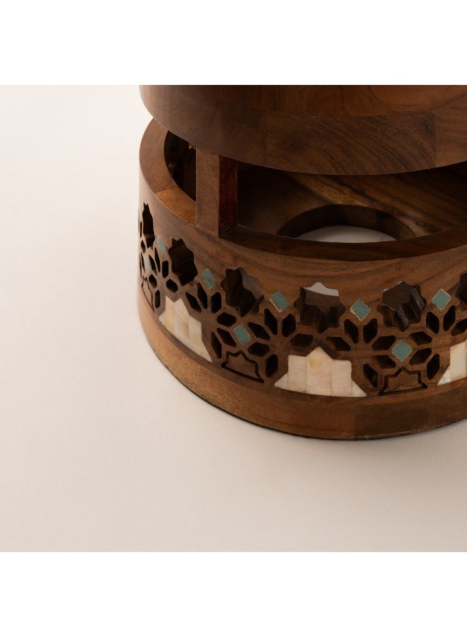 La Mesa Wooden Chafing Dish In Silver Metal 3 L - Image 3