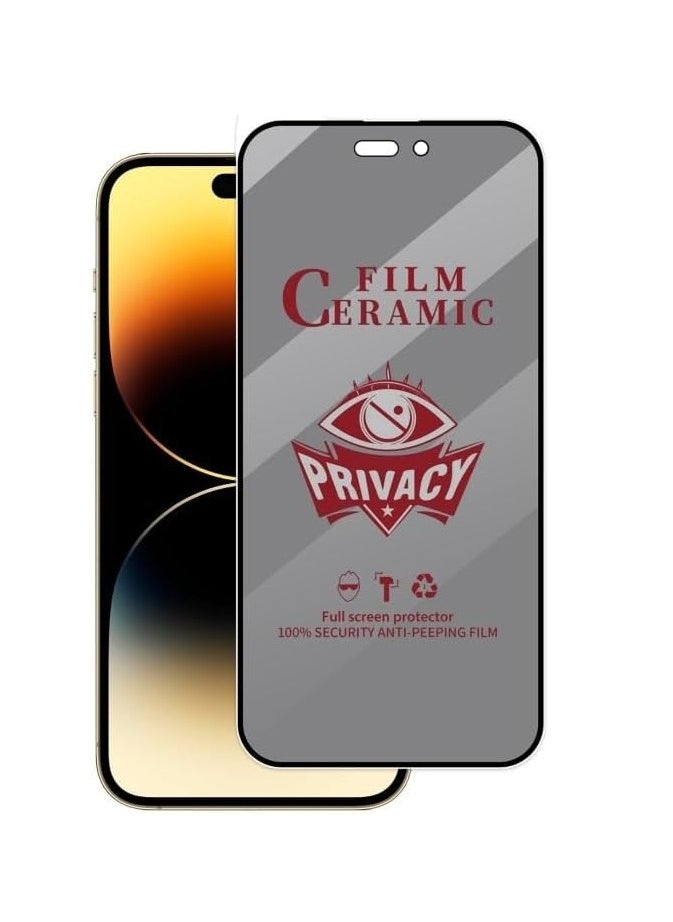 MIGOFAST - iPhone 16 Pro Max Matte Privacy Ceramic Screen Protector Film  Matte  Anti-Spy  Full Adhesive  Flexible Not A Glass  Anti-Spy Full Adhesive Flexible Film - Image 1
