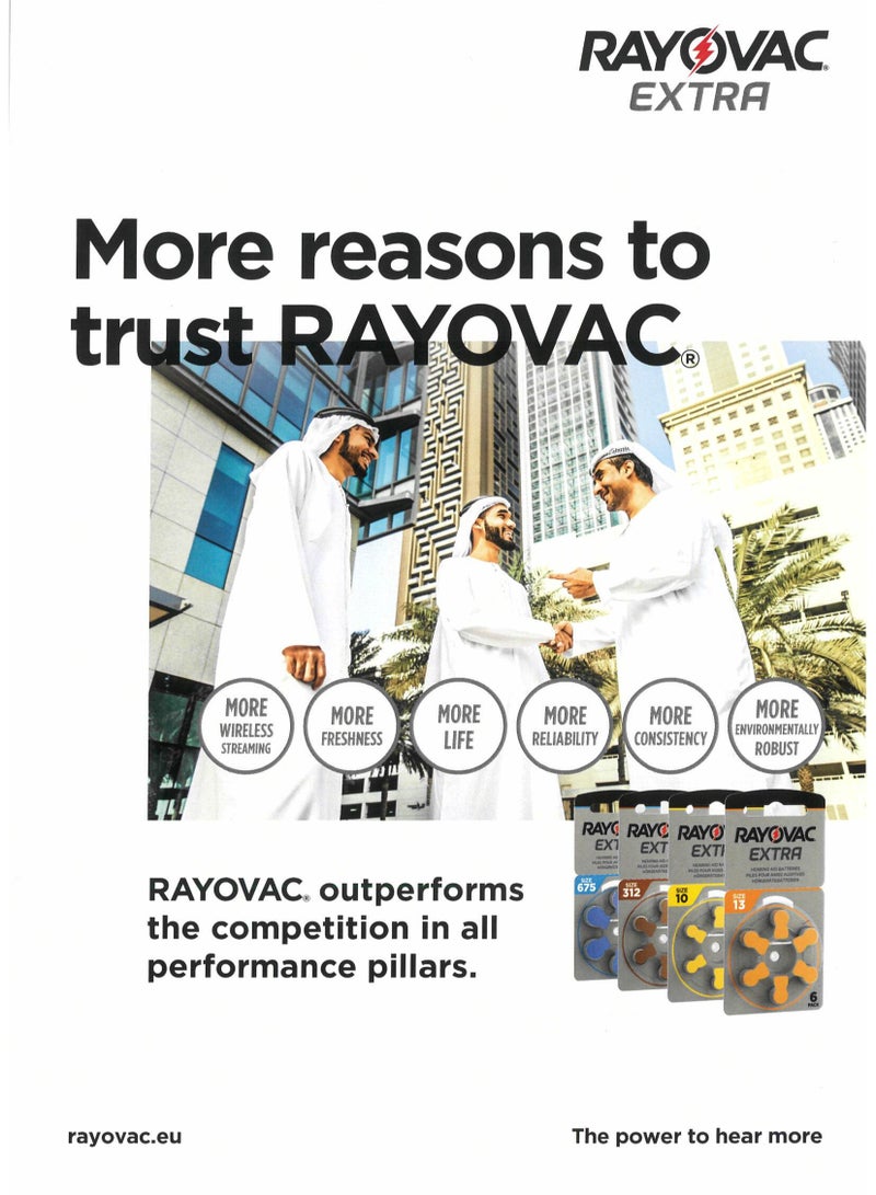 Rayovac - Hearing Aid Batteries - Size 675 - Pack of 60 Pieces - Image 5