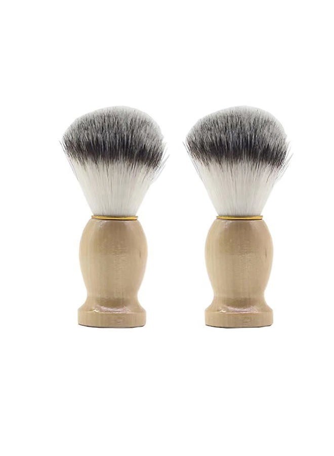 ccHuDE Men's Shaving Brush with Wood Handle Shave Brushes Shave Cream Brush for Men Hair Salon Tool - Image 2