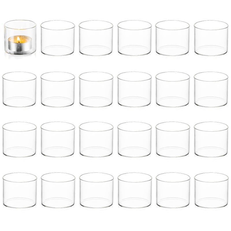 Wedding Votive Tea Light Holders  Mini Clear Glass Tealight Candle Holder as Candlelit Dinner Party Events Birthday Reception Centerpiece Decor Accessories 20Extra 4