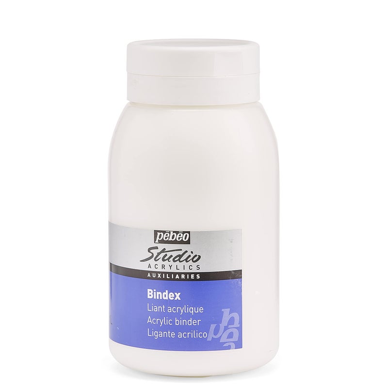 Pebeo Studio Acrylics Auxiliaries, Bindex Acrylic Binder, 1 L, Transparent (524270), 33.81 Fl Oz (Pack of 1) - Image 1