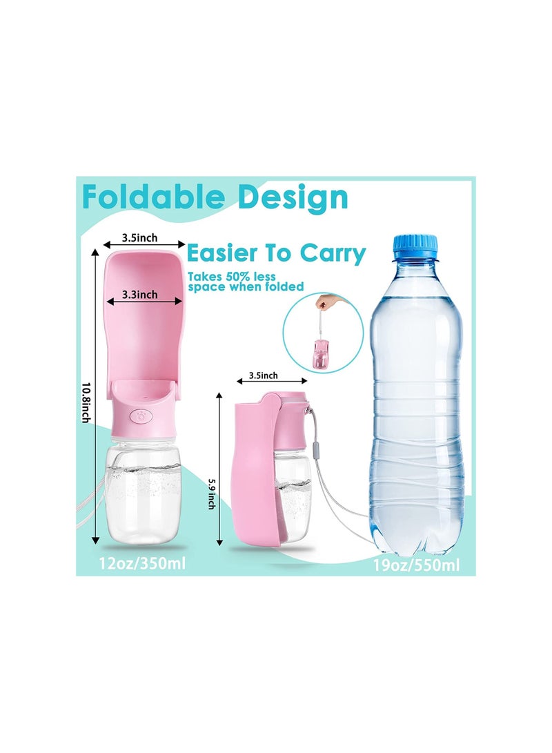 Dog Water Bottle Foldable Dog Water Dispenser for Outdoor Walking, Portable Pet Water Bottle for Travel Leak Proof BPA Free - Image 2