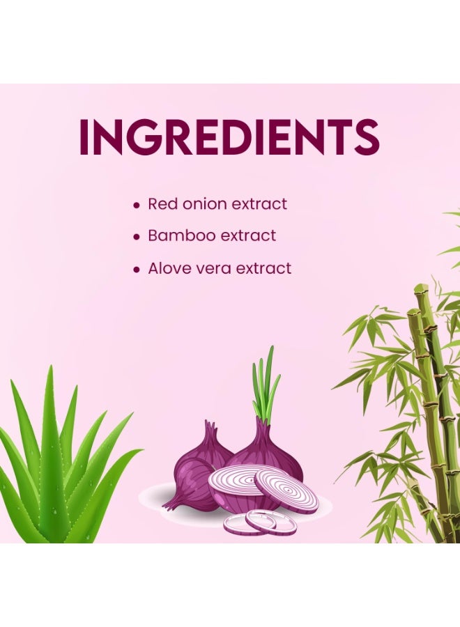 Jovees Herbal Red Onion Oil & Bamboo Strengthening Shampoo | Gives Smooth, Strong And healthy hair | For All Hair Types 300ML - Image 4