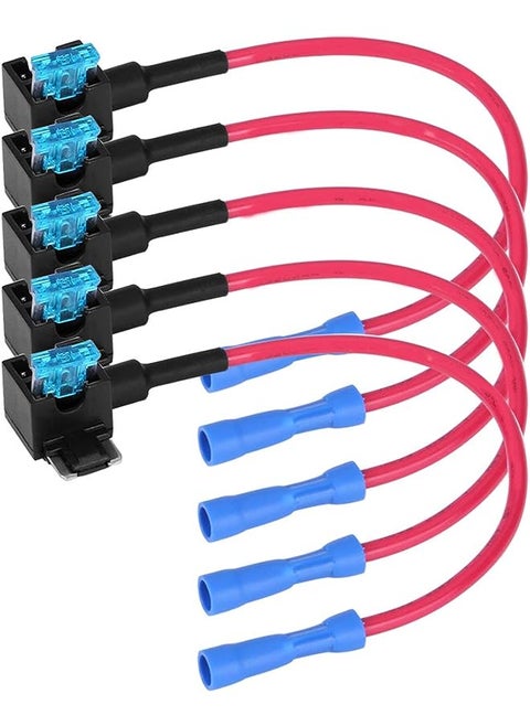 Pcs Car Add A Circuit Fuse Tap Adapter Blade Fuse Tap Holder Auto Fuse Adapter with 15A Blade Fuse(Micro Mini)