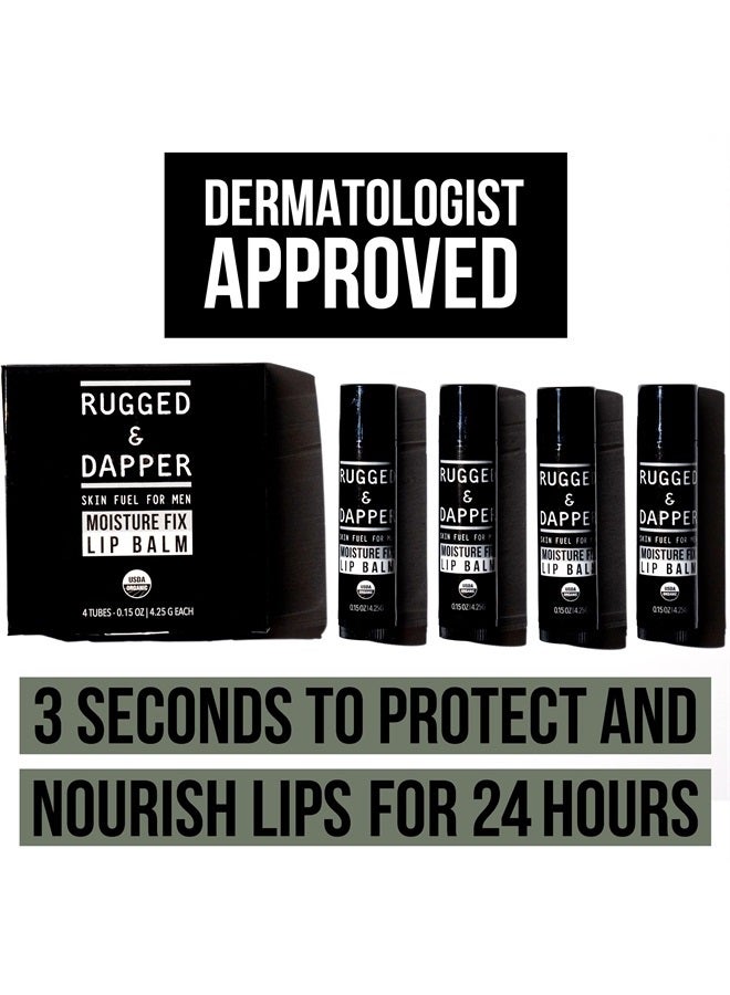 RUGGED & DAPPER Organic Lip Balm for Men, Mens Chapstick Organic, Mens Lip Balm, Natural Chapstick for Men, Organic Chapstick Mint Lip Balm, Peppermint Lip Balm, All Natural Men's Lip Balm Chap Stick, Lip Therapy - Image 2