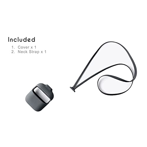 Xtore Capsule AIRPOD CASE Compatible with Gen 1 and 2 with Neck Strap Set - Black - Image 2