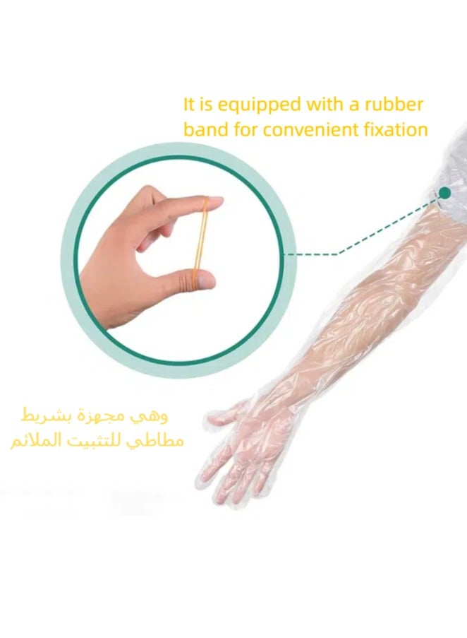 50pcs Disposable Arm Gloves - Thick & Soft for Household Cleaning, Dishwashing, Bathroom - Hygienic & Hand Protection - Image 2