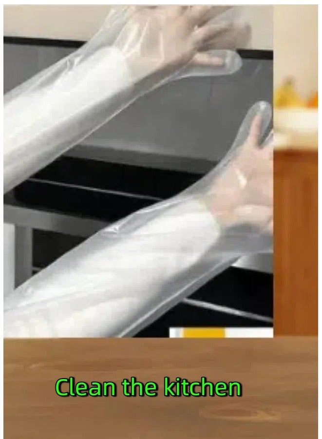 50pcs Disposable Arm Gloves - Thick & Soft for Household Cleaning, Dishwashing, Bathroom - Hygienic & Hand Protection - Image 3