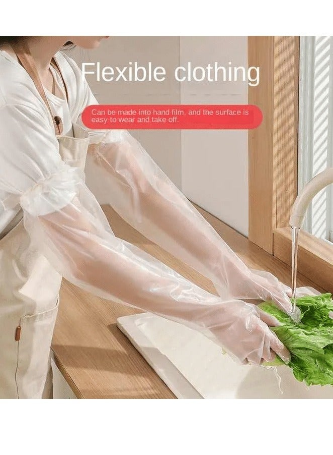 50pcs Disposable Arm Gloves - Thick & Soft for Household Cleaning, Dishwashing, Bathroom - Hygienic & Hand Protection - Image 4
