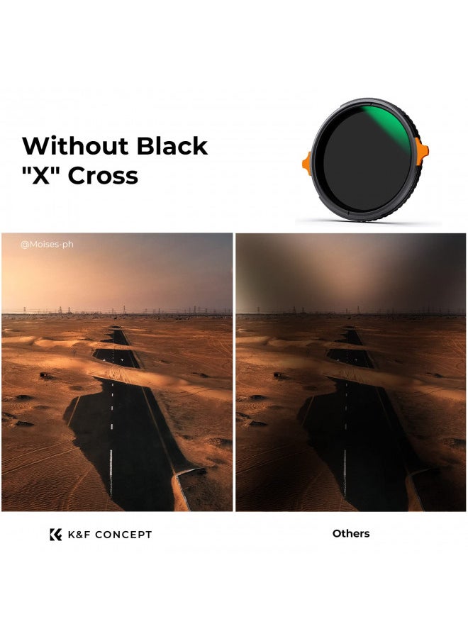K&F Concept K&F Concept 82mm ND4-64 (2-6 Stops) ND Lens Filter Variable & CPL Polarizers Filter 2-in-1, 28 Multi-Coated Polarizing and Neutral Density Camera Lens Filter (Nano-X Series)  - Image 1