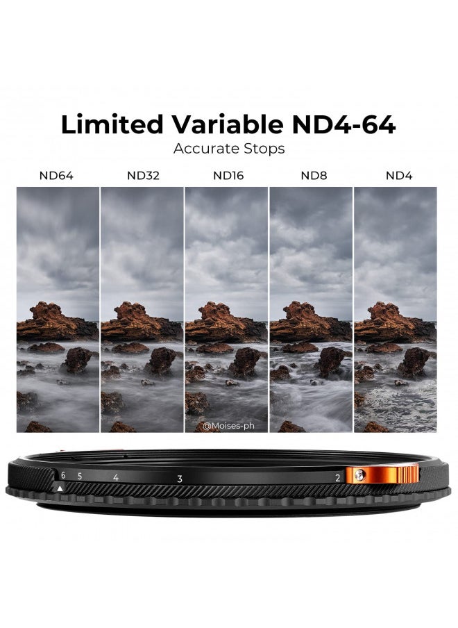 K&F Concept K&F Concept 82mm ND4-64 (2-6 Stops) ND Lens Filter Variable & CPL Polarizers Filter 2-in-1, 28 Multi-Coated Polarizing and Neutral Density Camera Lens Filter (Nano-X Series)  - Image 2