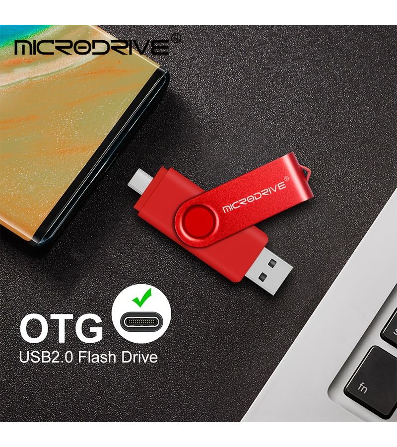Microdrive 360 Degree Rotating USB Flash Drive Type C 2 0 with Color Buckle for Data Classification High Speed Transfer Between USB and Type C Laptops and Mobile Phones Black 8GB - Image 5