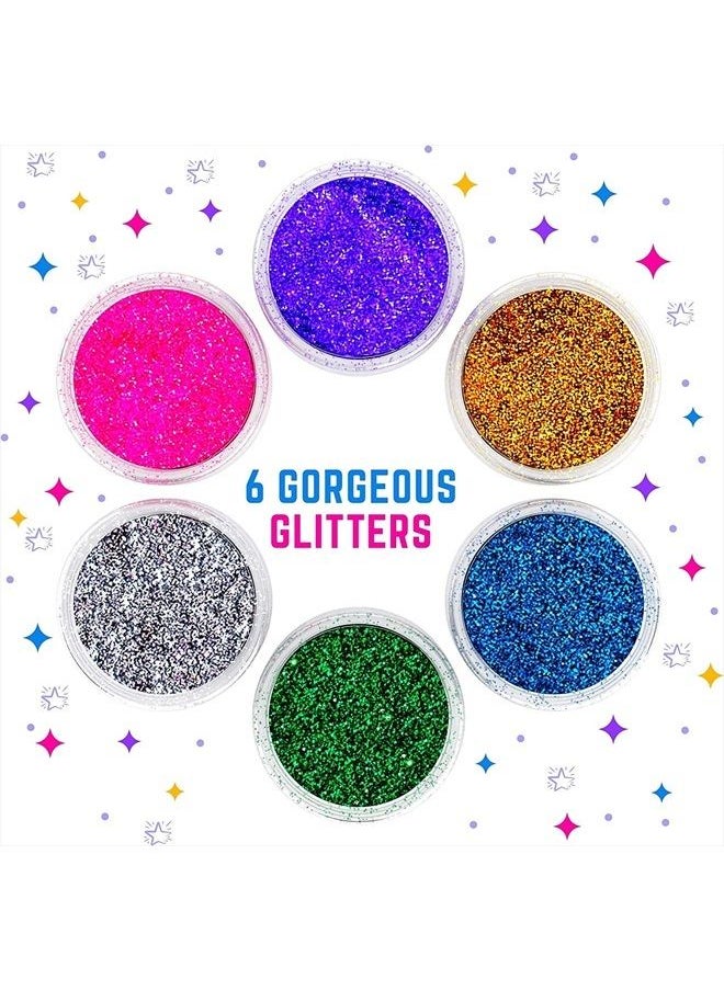 GirlZone Temporary Glitter Tattoos Kit for Girls, 33-Piece Colorful Tattoo Set for Creative Kids, Awesome Girls Toy for Sleepovers & Fun Gift Idea  - Image 5