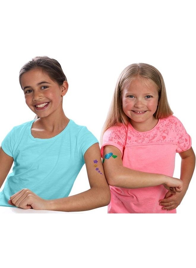 GirlZone Temporary Glitter Tattoos Kit for Girls, 33-Piece Colorful Tattoo Set for Creative Kids, Awesome Girls Toy for Sleepovers & Fun Gift Idea  - Image 2