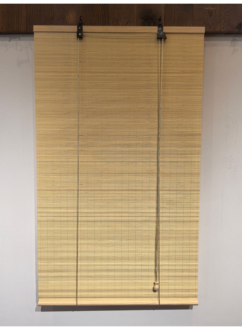 APLUS Bamboo blinds made of natural bamboo Basic color: beige with interwoven colors. Easy to install. Installation tools included. - Image 1