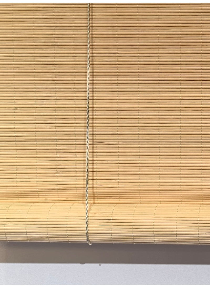 APLUS Bamboo blinds made of natural bamboo Basic color: beige with interwoven colors. Easy to install. Installation tools included. - Image 4
