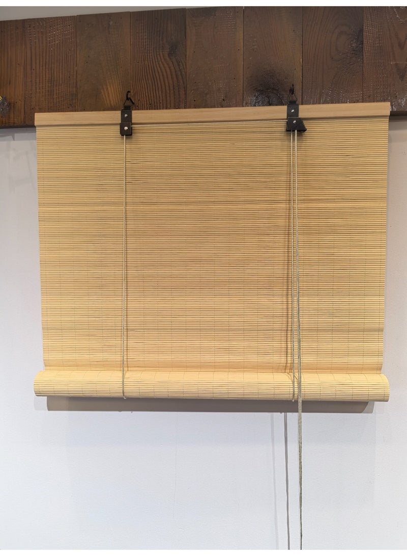 APLUS Bamboo blinds made of natural bamboo Basic color: beige with interwoven colors. Easy to install. Installation tools included. - Image 5