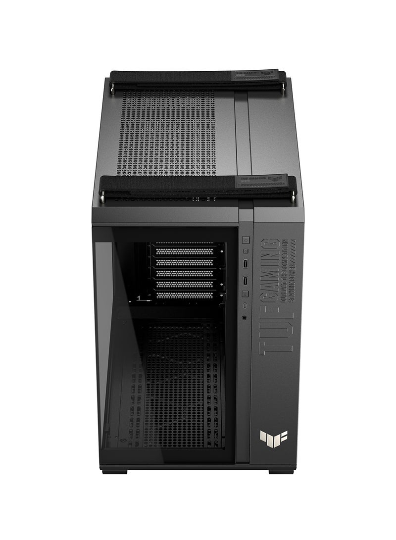 ASUS TUF Gaming GT502 Horizon Mid Tower PC Case – ATX/Micro-ATX/Mini-ITX Compatibility, 4x 2.5"/3.5" Combo Bays, 8 Expansion Slots (3 Vertical), USB 3.2 Gen 1 & Gen 2x2 Type-C, Front/Left Tempered Glass, Advanced Radiator & Cooling Support (360mm/140mm), Max CPU Cooler Height 163mm, Max GPU Length 400mm, Removable Dust Filters, 90DC0090-B19020 Black - Image 4