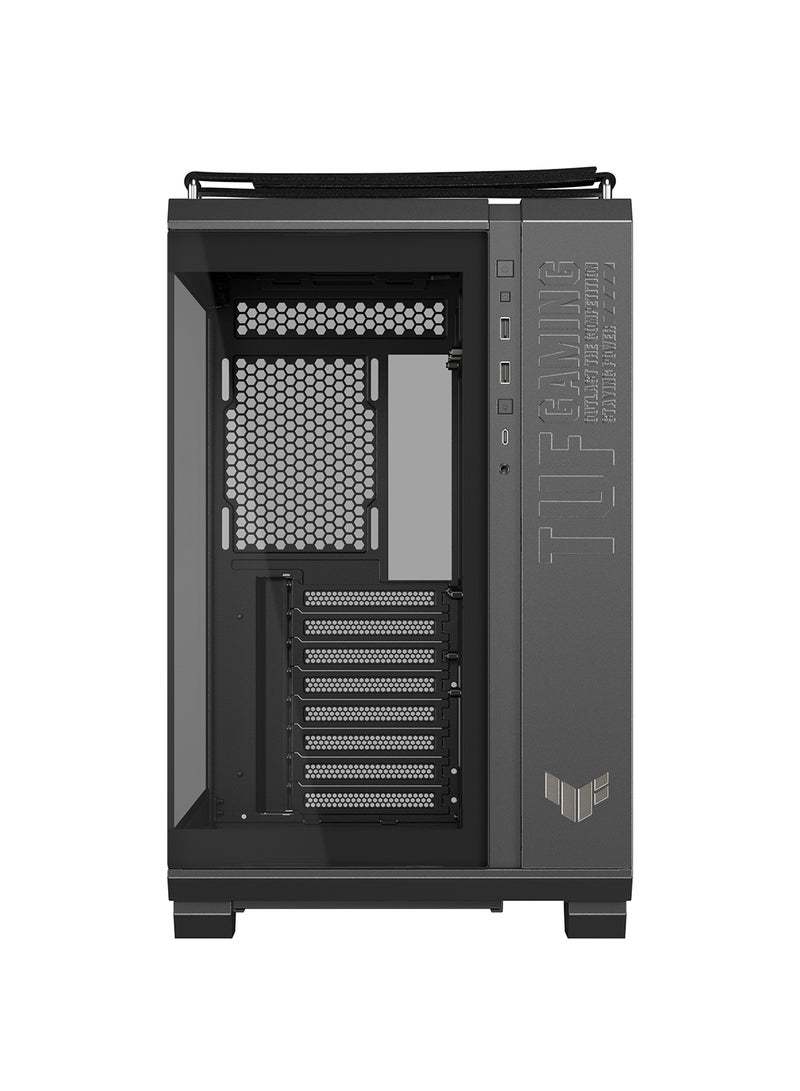 ASUS TUF Gaming GT502 Horizon Mid Tower PC Case – ATX/Micro-ATX/Mini-ITX Compatibility, 4x 2.5"/3.5" Combo Bays, 8 Expansion Slots (3 Vertical), USB 3.2 Gen 1 & Gen 2x2 Type-C, Front/Left Tempered Glass, Advanced Radiator & Cooling Support (360mm/140mm), Max CPU Cooler Height 163mm, Max GPU Length 400mm, Removable Dust Filters, 90DC0090-B19020 Black - Image 2