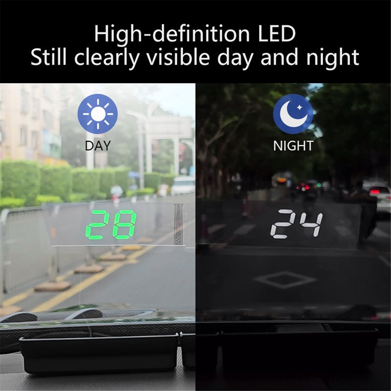 شاشة عرض رأسية رفوعة على السيارة (HUD) لعرض سرعة نظام التحديد الموضع العالمي (GPS) بالكيلومتر لكل ساعة (KM/h) - Image 5