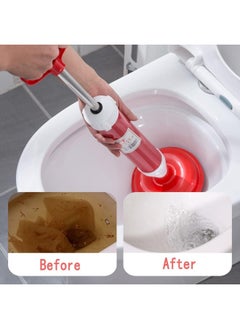 MOMENT Toilet Plunger, Drain Plunger, Sink Plunger With Handle High Pressure Powerful Pump Multi-Drain Toilet Plunger Bathroom Kitchen Toilet Shower Sinks  - Image 4