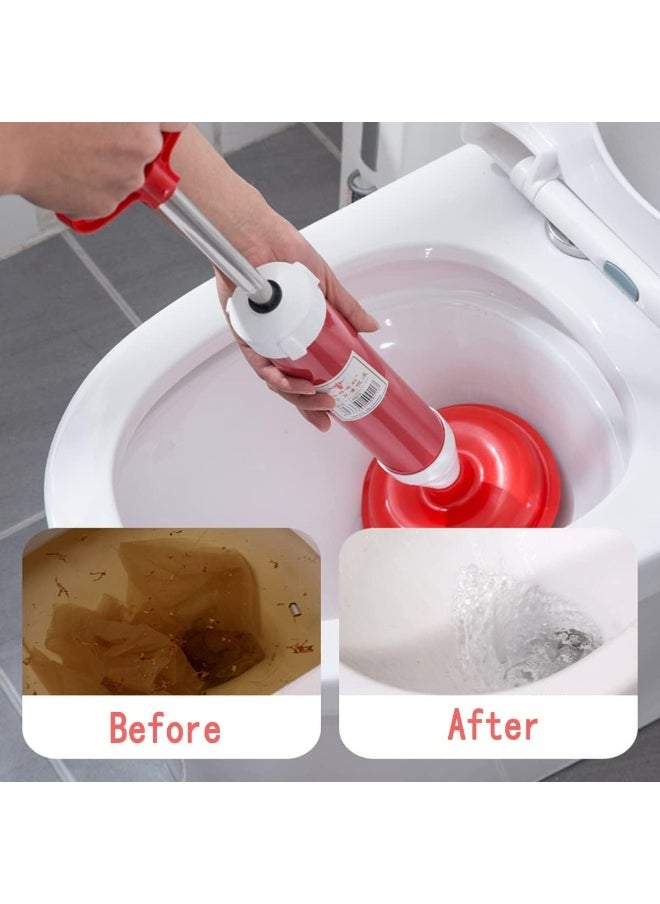 MOMENT Toilet Plunger, Drain Plunger, Sink Plunger With Handle High Pressure Powerful Pump Multi-Drain Toilet Plunger Bathroom Kitchen Toilet Shower Sinks  - Image 4