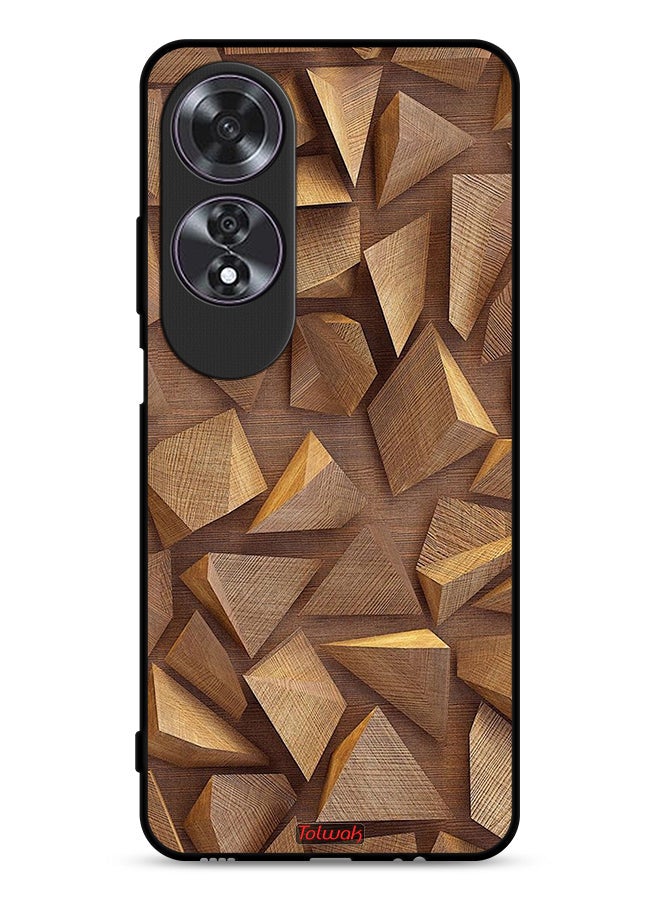 Tolwak Oppo A60 Protective Case Cover Wood Pieces Art - Image 1