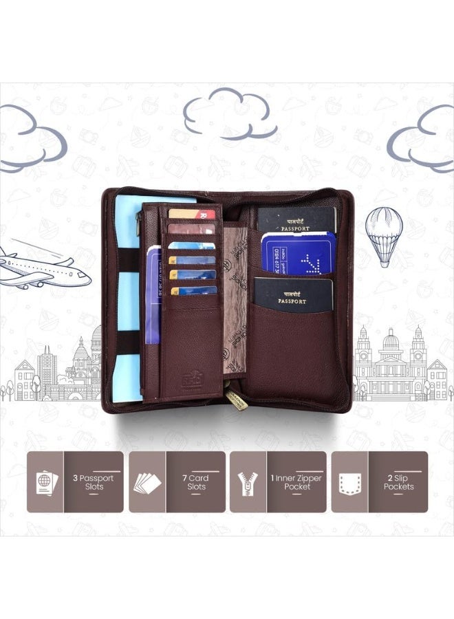  هاموندز فلاي كاتشر حافظة جواز سفر جلدية للرجال والنساء مع حماية  و  خانات للبطاقات - Image 3