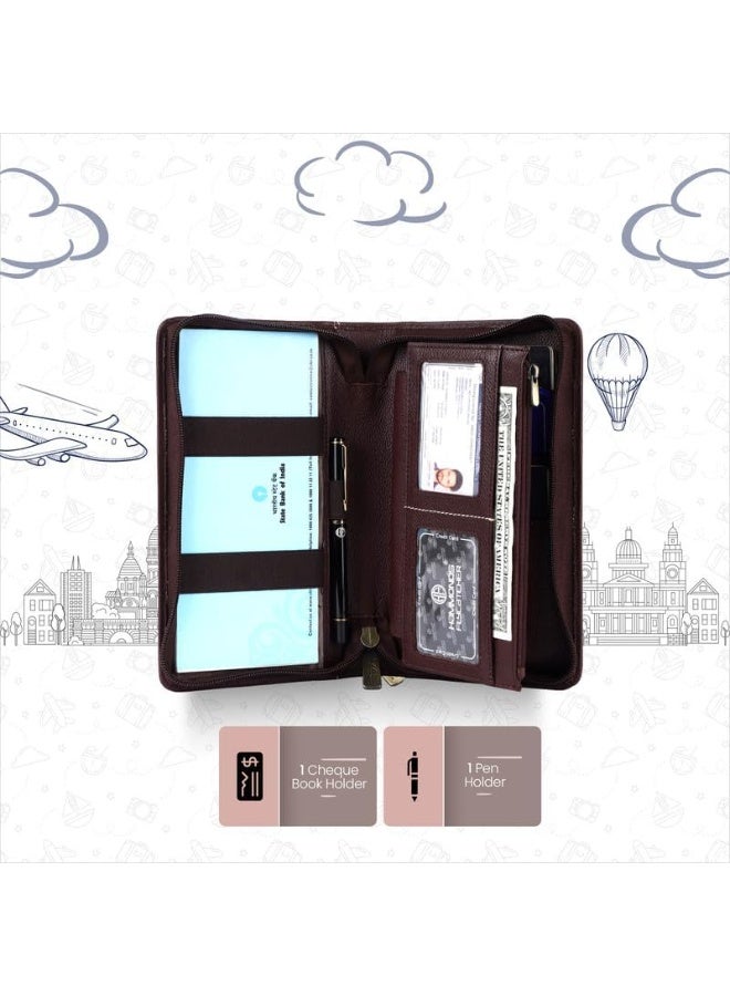  هاموندز فلاي كاتشر حافظة جواز سفر جلدية للرجال والنساء مع حماية  و  خانات للبطاقات - Image 4