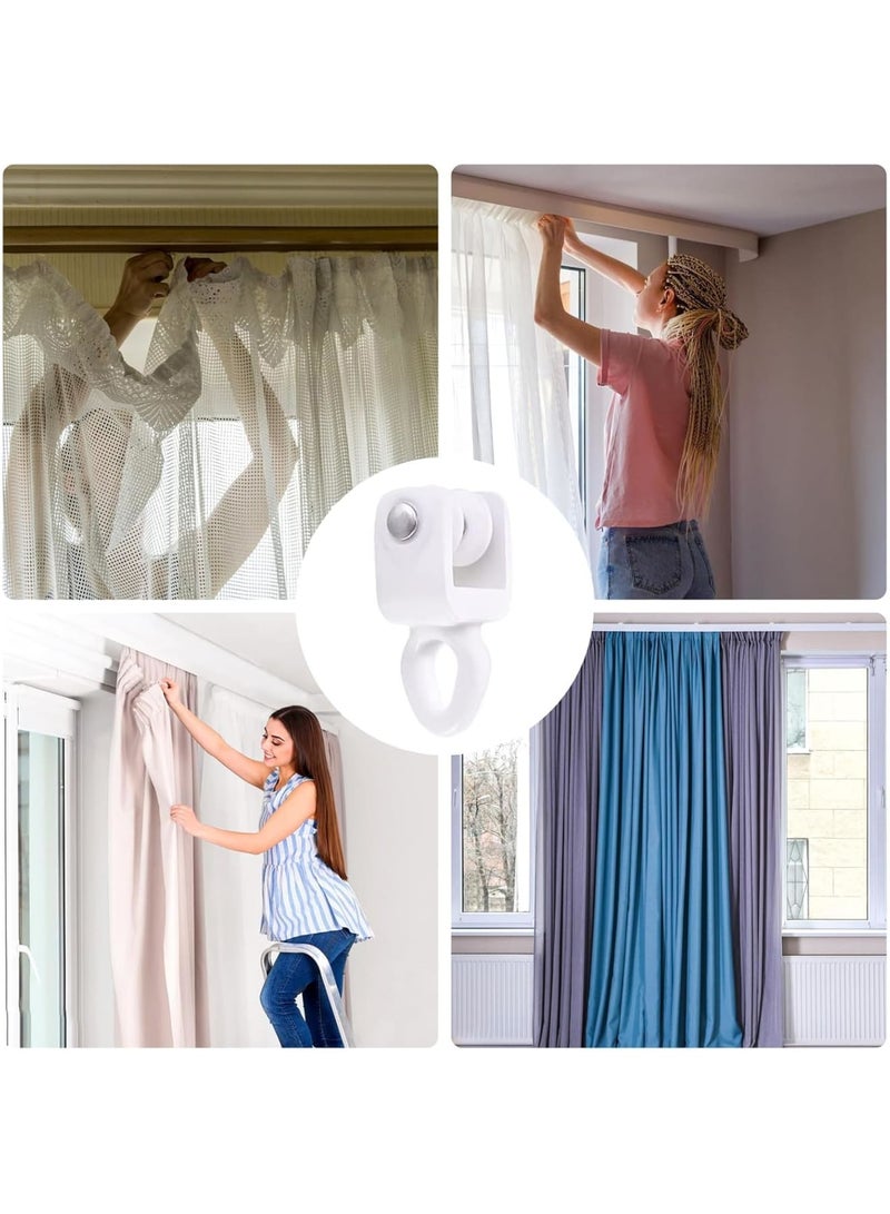 SOLARAE Ceiling Curtain Track, 50 Pcs Ceiling Curtain Track Gliders - Flexible Rollers for RV, Shower, Hospital, and Window Curtain Tracks - Image 3