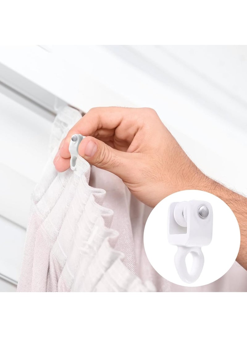 SOLARAE Ceiling Curtain Track, 50 Pcs Ceiling Curtain Track Gliders - Flexible Rollers for RV, Shower, Hospital, and Window Curtain Tracks - Image 2