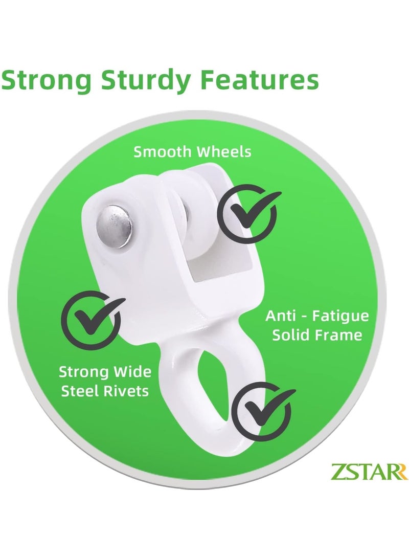 SOLARAE Ceiling Curtain Track, 50 Pcs Ceiling Curtain Track Gliders - Flexible Rollers for RV, Shower, Hospital, and Window Curtain Tracks - Image 5