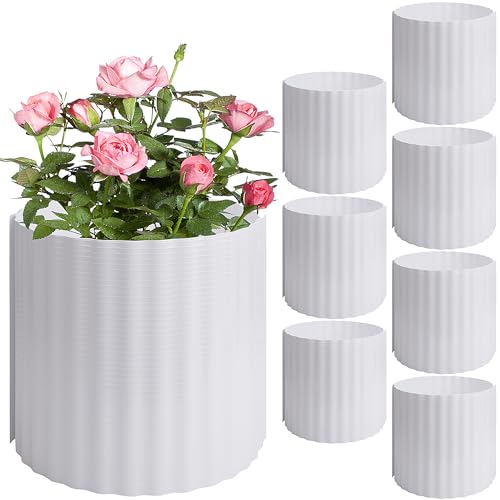 Watayo 8 Pcs Winter Rose Collars Connectable Winter Rose Plant Protective Cover for Protecting Plants from Wind Blows Animals Eating - Image 1