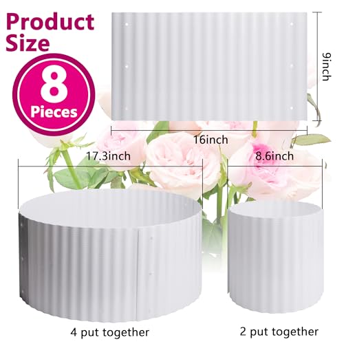 Watayo 8 Pcs Winter Rose Collars Connectable Winter Rose Plant Protective Cover for Protecting Plants from Wind Blows Animals Eating - Image 3