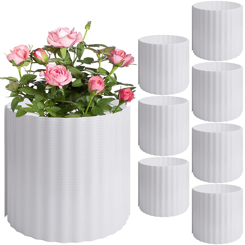 Watayo 8 Pcs Winter Rose Collars Connectable Winter Rose Plant Protective Cover for Protecting Plants from Wind Blows Animals Eating - Image 2