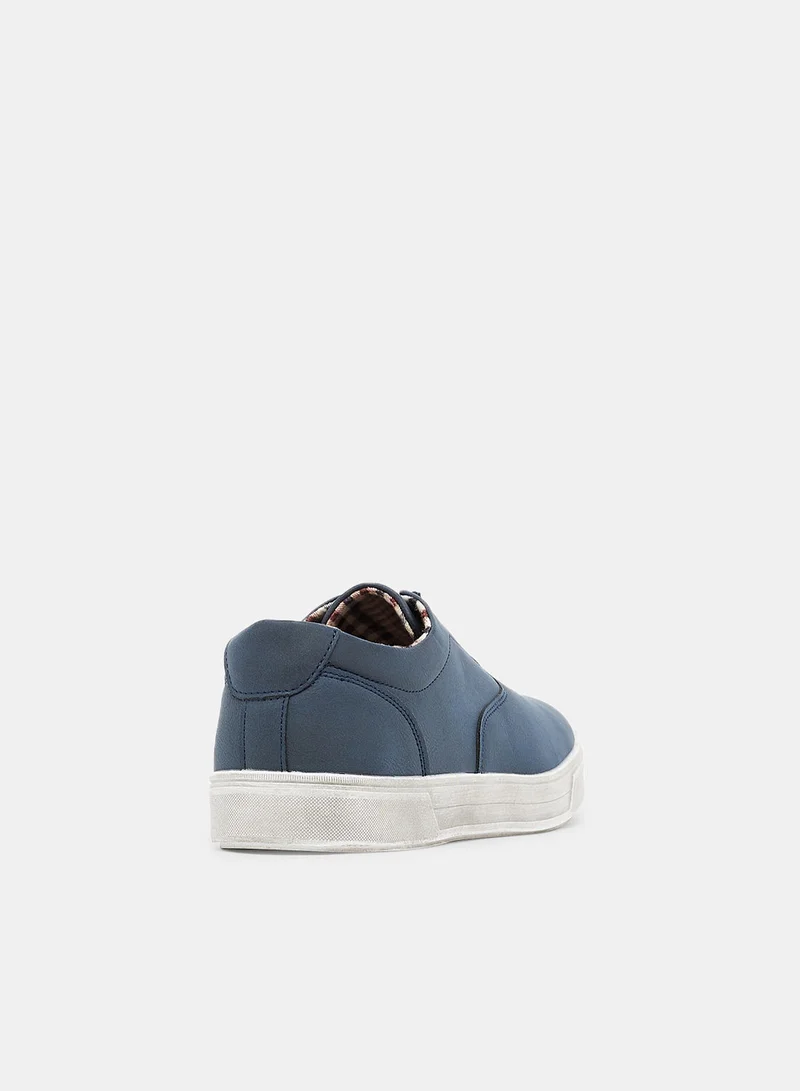Thomas Blunt Faux Leather Sneakers