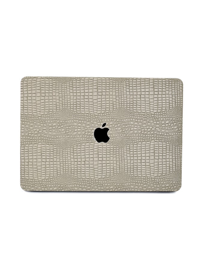 For Apple Notebook Protective Case Macbook Protective Case Crocodile Pattern Skin Shell Mac Air13.3-Color:Small Grain Crocodile Pattern -14 Light Gray-Applicable Model:Hollow 2020 Air13.3(A1932/A2179/A2337)  - Image 1