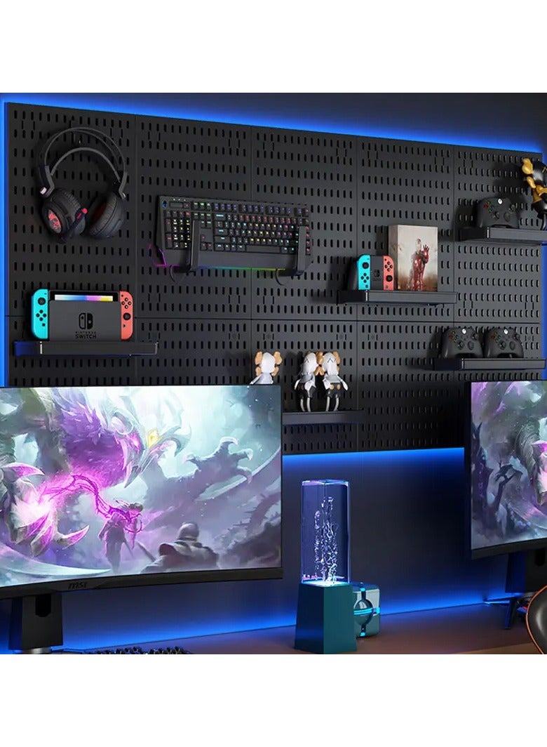 ارواق طقم تخزين بيجبورد مثقوب للتعليق على الحائط، ملحقات بيجبورد للتخطيط بنفسك، بدون حفر، تنظيم الحرف اليدوية - Image 5