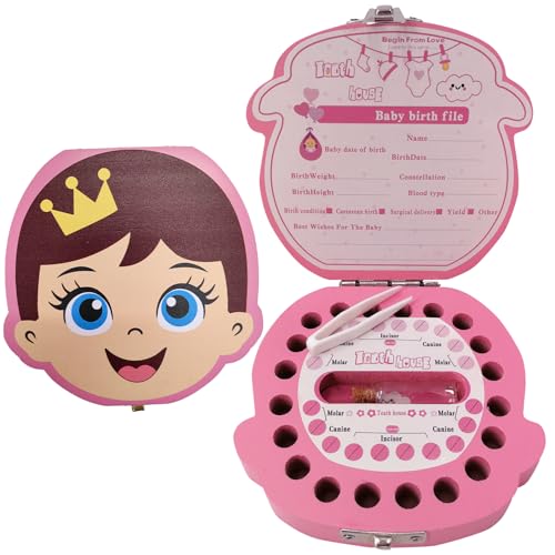 PAMBO Baby Tooth Fairy Keepsake Box | Child Tooth Saver & Holder Gift Box for Girls - Image 1