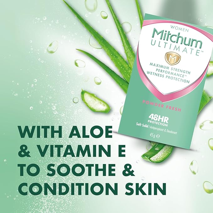 Mitchum مستحضر ميتشوم النهائي للنساء مزيل العرق وكريم مضاد للتعرق برائحة البودرة 45 جرام عبوة 1 - Image 3