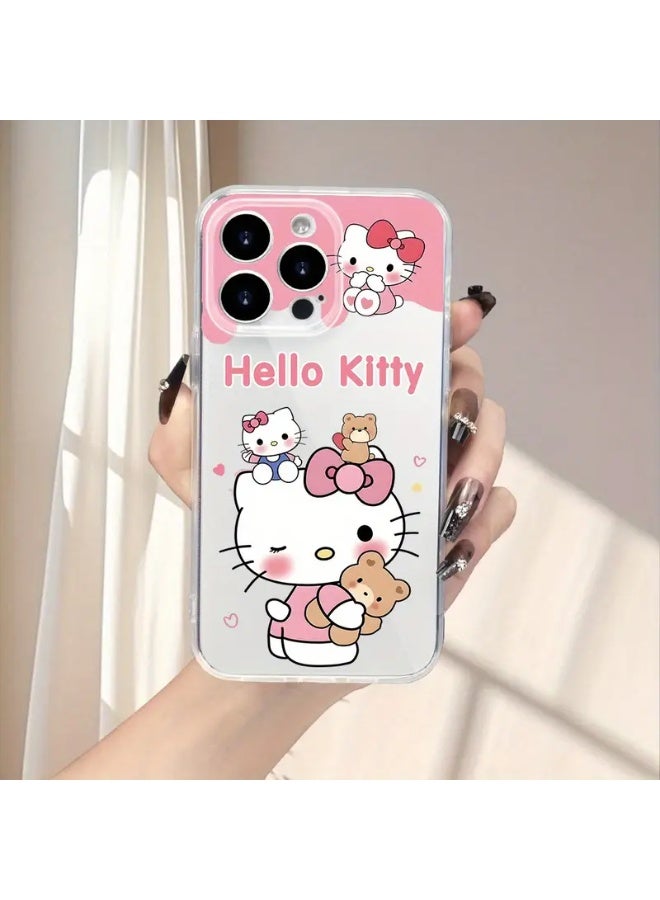 Case for iPhone 13 Pro Max, Halo Kity Transparent Cover, Thin Case Compatible with iPhone 13 Pro Max, Anti-Scratch and Anti-Shock TPU, Stylish Phone Case for Women and Girls - Image 1