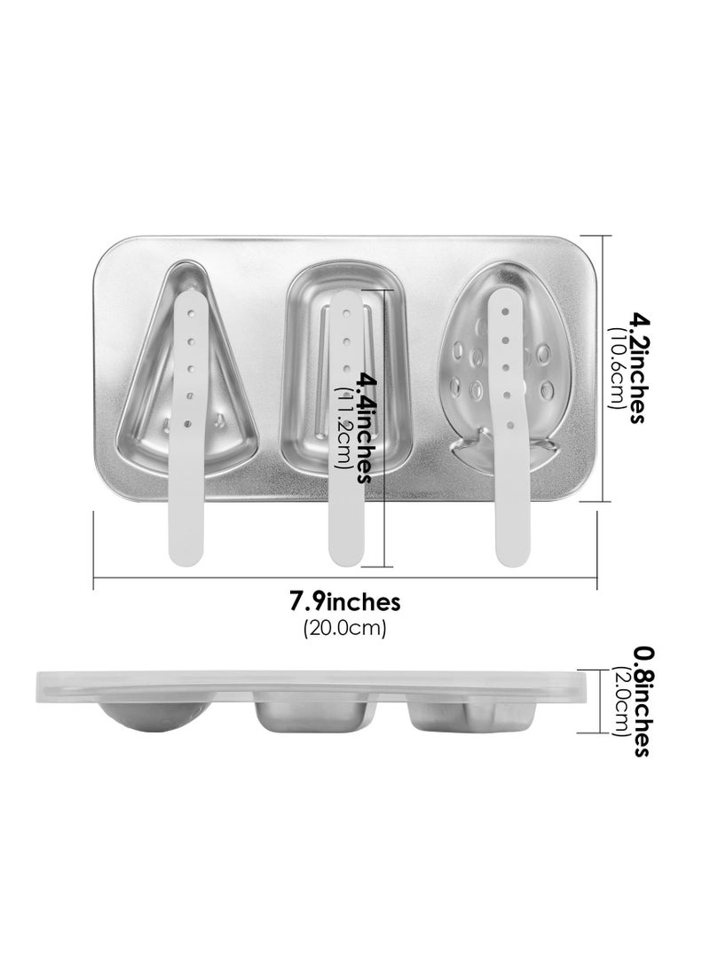 SYOSI - Stainless Steel Popsicle Molds for Kids, Ice Cream Mold, Popsicle Stick Baking, Ice Pop Molds, Homemade Ice Cream Molds Set, Stainless Steel Reusable Ice Pop Maker - Image 1
