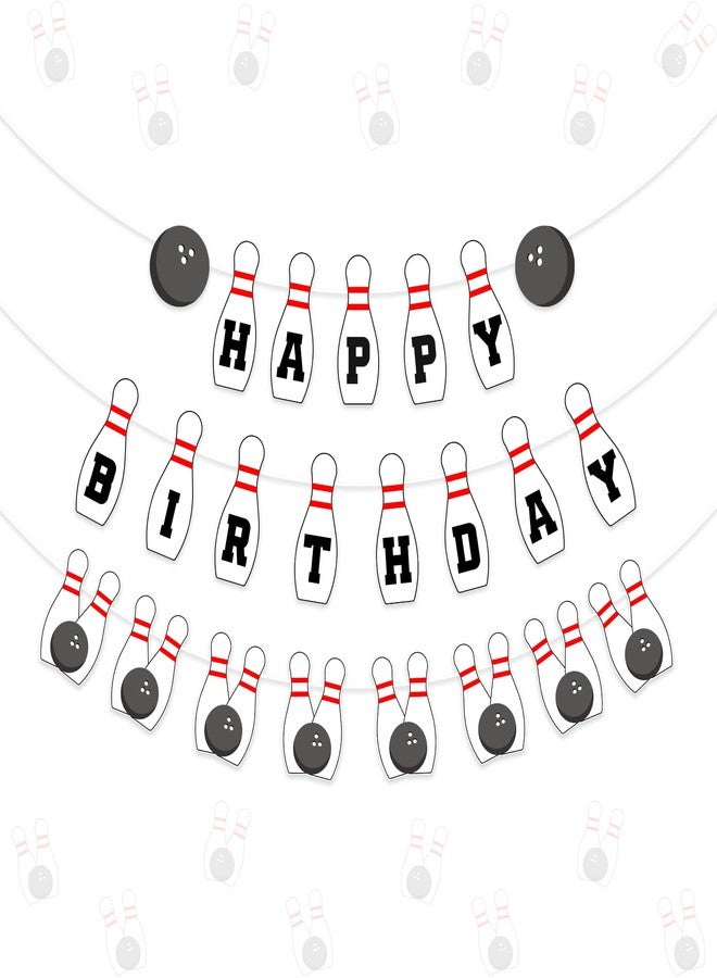 Blisstock Bowling Birthday Party Decorations Set Happy Birthday Bowling Banner Garlands Bowling Happy Birthday Banner Bowling Alley Themed Garlands for Boys Birthday Party Baby Shower Fun Party Supplies - Image 1