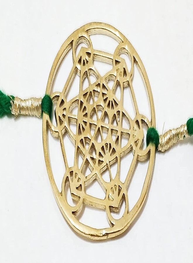 ATHZ راخي نحاسي من ATHZ مع خيط أخضر لون شقرا القلب لـ Bhaiya Rakhis Cutwork قرص نحاسي لراكشاباندان - Image 5
