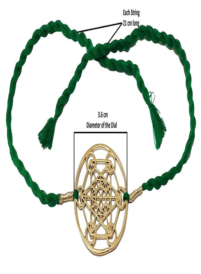 ATHZ راخي نحاسي من ATHZ مع خيط أخضر لون شقرا القلب لـ Bhaiya Rakhis Cutwork قرص نحاسي لراكشاباندان - Image 4